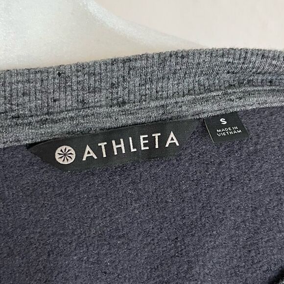 Athleta Coaster Luxe Soft Pullover Sweatshirt Women's S Dark Gray Lightweight - Picture 5 of 6